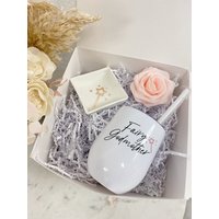 Patin Proposal Box Idee - Fee Tumbler Becher - Willst Du Meine Paten Geschenkbox - Personalisierte Patentante Geschenk - Jede Prinzessin Braucht von HappilyChicDesigns