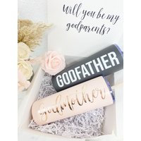 Willst Du Meine Patentante Sein Geschenk - Paten-Vorschlag Geschenk Baby-Ankündigung-Idee - Fee Becher - Tante Paten-Vorschlag-Box von HappilyChicDesigns