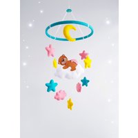 Baby Krippe Mobile Bär Meer Grün Kinderzimmer Dekor Filz Handgemachte Neue Geschenk Tiere Kinderbett Wiege Bettwäsche Hängen von HappinessBabyToys