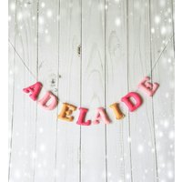Filz-Namensbanner, Filz-Namensgirlande, Weihnachtsdeko, Filz-Geburtstagsbanner, Geburtstagsparty-Dekor, Personalisierter Name, Hängendes Namensbanner von HappinessBabyToys
