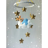 Kinderzimmer Mobile Baby Mobile Wolke Sterne Mädchen Waldtiere Jungen Wandtattoo von HappinessBabyToys