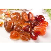 Karneol Trommelstein | Polierter Naturbelassen Aus Brasilien von HappinessandLoveDE
