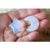 Opalglas Synth. Mond Und Stern | Opalit Geschenk von HappinessandLoveDE