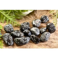 Schneeflocken Obsidian Trommelstein | Schneeflockenobsidian Poliert von HappinessandLoveDE