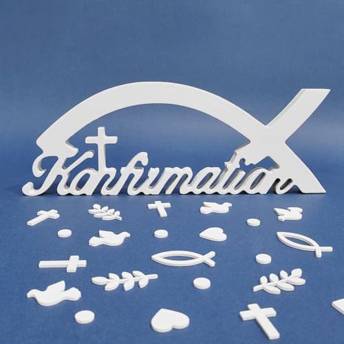 Happirra Konfirmation Deko, Holz Tischdeko, Konfirmationsschriftzug, Streudeko, Geschenkidee zur Konfirmation für Mädchen und Jungen Happirra Konfirmation Deko, Holz Tischdeko, Konfirmationsschriftzug, Streudeko, Geschenkidee zur Konfirmation für Mädchen und Jungen von Happirra