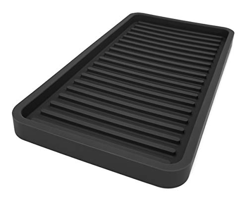 Happitasa Silikon Küchenspüle Organizer, 25,4 x 13,3 cm, 25,7 g, Dunkelgrau 10"x5.25" schwarz von Happitasa