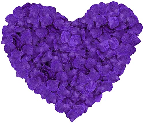 Happium 1000 künstlich Rosenblätter aus Seide, für Party-Dekoration (Violett) von Happium