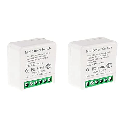 2X Mini Smart WiFi Relais Schalter DIY Lichtschalter Smart Life/Tuya Anwendung Wireless Fernbedienung 2X Mini Smart WiFi Relais Schalter DIY Lichtschalter Smart Life/Tuya Anwendung Wireless Fernbedienung von Happlignly