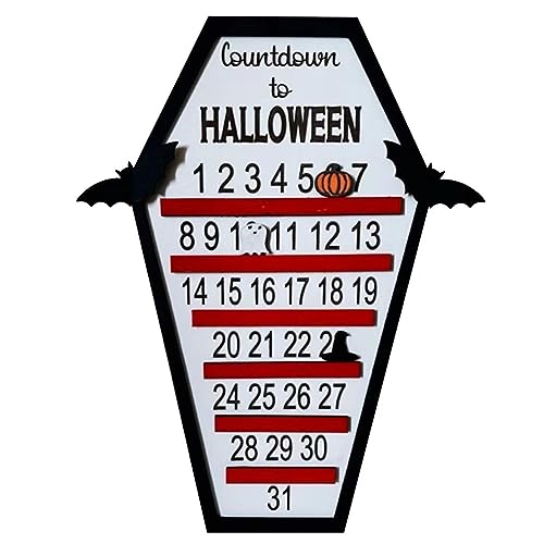 Happlignly Halloween-Adventskalender Countdown-Kalender + Zuschnitt Von DREI Dekorationsstücken von Happlignly