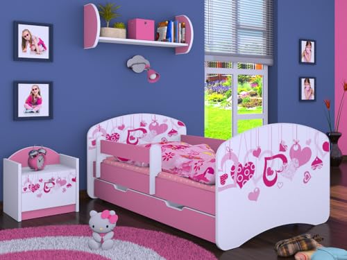 Happy Babies Kinderbett Kinderbett mit Rausfallschutz und Bettschublade Bett für Mädchen 160x80 mit Matratze 80 x 160 Weiß Rose Bett Prinzessin Happy Babies Kinderbett Kinderbett mit Rausfallschutz und Bettschublade Bett für Mädchen 160x80 mit Matratze 80 x 160 Weiß Rose Bett Prinzessin von Happy Babies