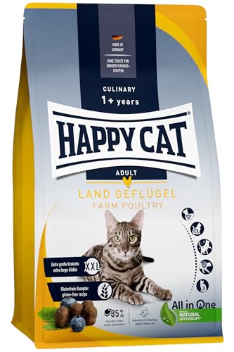 Happy Cat 70571 - Culinary Adult Land Geflügel - Katzen-Trockenfutter für ausgewachsene Katzen und Kater - 10 kg Inhalt von Happy Cat