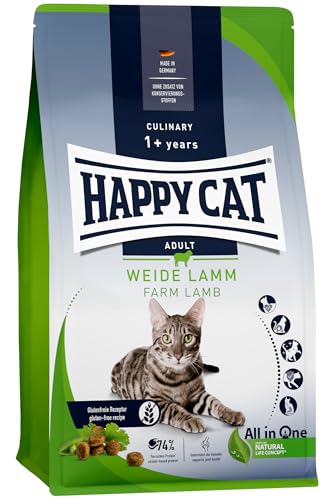 Happy Cat 70550 - Culinary Adult Weide Lamm - Katzen-Trockenfutter für ausgewachsene Katzen und Kater - 10 kg Inhalt, arttypisch von Happy Cat