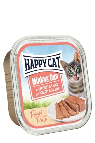 Happy Cat Minkas Duo Geflügel & Lachs Paté 100 g von Happy Cat