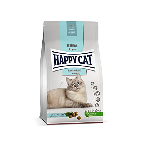 Happy Cat 70607 - Sensitive Schonkost Niere - nierenschonendes Katzen-Trockenfutter mit Geflügel - 1,3 kg Inhalt von Happy Cat