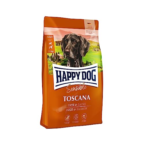 Happy Dog 03539 - Sensible Toscana Ente und Lachs - Hunde-Trockenfutter für ausgewachsene Hunde - 1 kg Inhalt Happy Dog 03539 - Sensible Toscana Ente und Lachs - Hunde-Trockenfutter für ausgewachsene Hunde - 1 kg Inhalt von Happy Dog