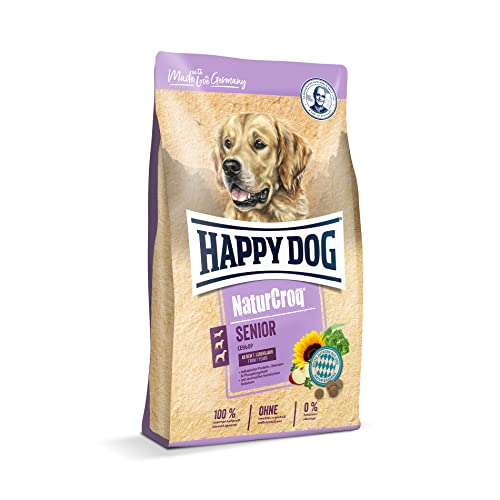 Happy Dog 60532 – NaturCroq Senior – Alleinfutter mit heimischen Kräutern für Hunde-Senioren ab 7 Jahren – 15 kg Inhalt von Happy Dog