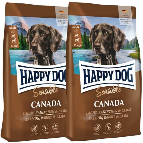 Happy Dog Sensible Canada - M - Trockenfutter, Hundefutter - Geschmacksrichtung Lachs, Kaninchen & Lamm - 2x11kg Happy Dog Sensible Canada - M - Trockenfutter, Hundefutter - Geschmacksrichtung Lachs, Kaninchen & Lamm - 2x11kg von Happy Dog