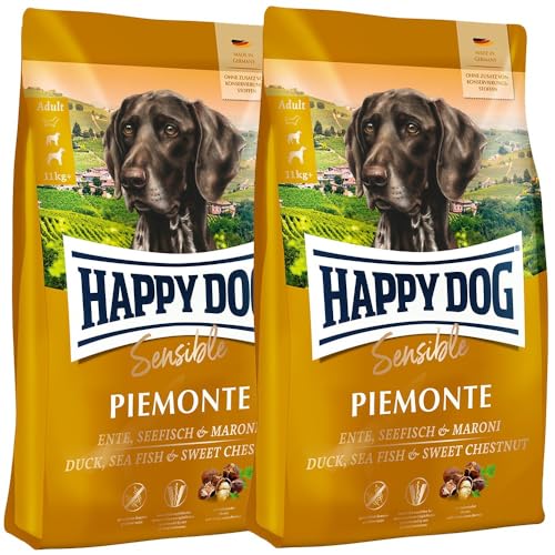 Happy Dog Sensible Piemonte - M - Trockenfutter, Hundefutter - Geschmacksrichtung Ente, Seefisch & Maroni - 2x10kg Happy Dog Sensible Piemonte - M - Trockenfutter, Hundefutter - Geschmacksrichtung Ente, Seefisch & Maroni - 2x10kg von Happy Dog