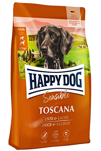Happy Dog Sensible Toscana - M - Trockenfutter, Hundefutter - Geschmacksrichtung Ente & Lachs - 12,5kg Happy Dog Sensible Toscana - M - Trockenfutter, Hundefutter - Geschmacksrichtung Ente & Lachs - 12,5kg von Happy Dog