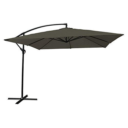 Freistehender Sonnenschirm Molokai quadratisch 2.7x2.7m grau mit Kurbel. Frei stehender Sonnenschirm, neigbar, klappbar und drehbar. Freistehender Sonnenschirm Molokai quadratisch 2.7x2.7m grau mit Kurbel. Frei stehender Sonnenschirm, neigbar, klappbar und drehbar. von Happy Garden