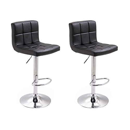 Happy Garden 2er Set Barhocker schwarz Mike. Küchenstuhl in modernem Design mit höhenverstellbarem Sitz, 360° drehbar und Fußstütze. Hocker mit schwarzer Rückenlehne. Happy Garden 2er Set Barhocker schwarz Mike. Küchenstuhl in modernem Design mit höhenverstellbarem Sitz, 360° drehbar und Fußstütze. Hocker mit schwarzer Rückenlehne. von Happy Garden