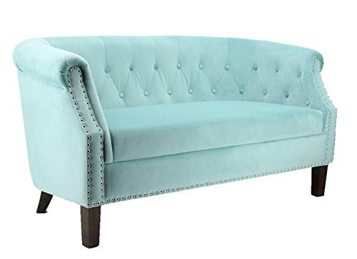 Happy Home Company 13609 Sofa Couch Samt türkis 140 cm von Happy Home Company