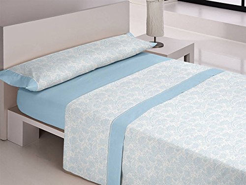 Happy Home Bettwäsche-Set, Blau, Bett 180 cm, 4 Stück von Happy Home Products