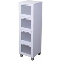 Badschrank mit 4 Schubladenschrank weiß von Happy Home