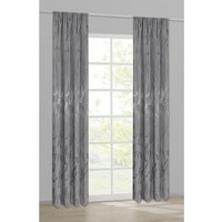 Dekovorhang Blätter silber B/L: ca. 140x245 cm von Happy Home
