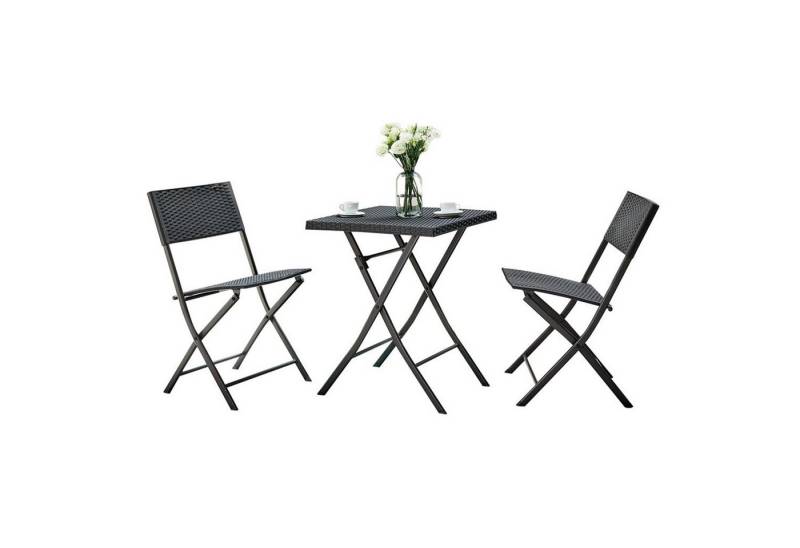 Happy Home Gartenlounge-Set 3-tlg. Bistro-Set aus Spritzguss, wetterfest für Balkon & Terrasse von Happy Home