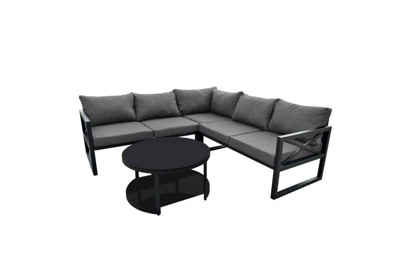 Happy Home Gartensofa Gartensofa Ecklounge Set Loungemöbel mit Tisch für Terrasse Garten von Happy Home