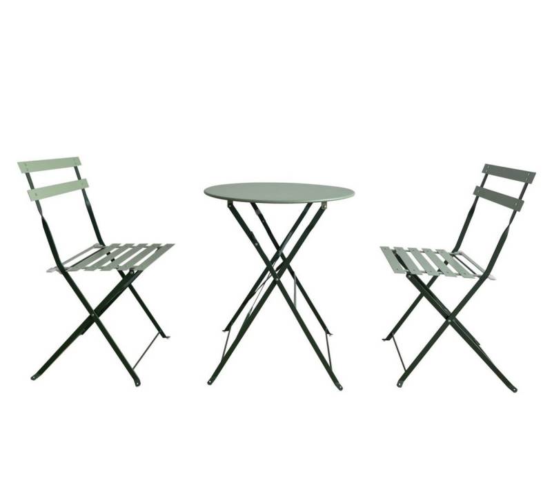 Happy Home Gartenstuhl Bistro-Set 3 tlg Gartenset Balkonset Bistroset Gartenmöbel Rattanset von Happy Home