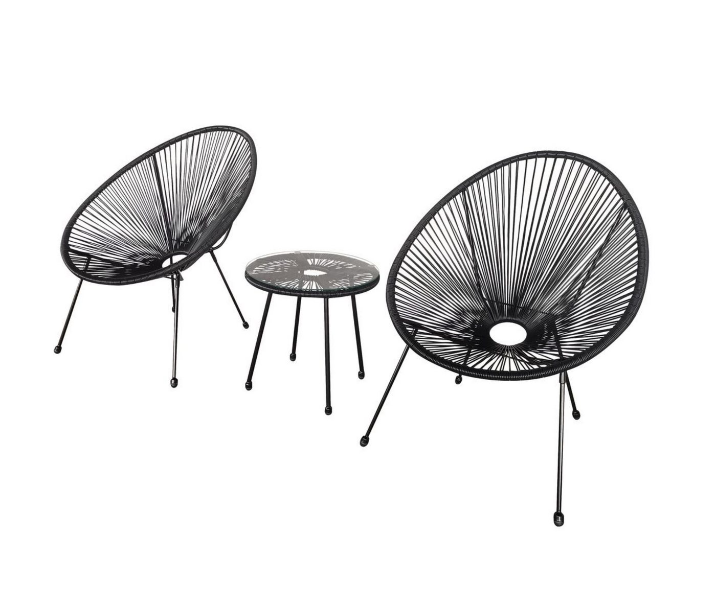 Happy Home Gartenstuhl Bistro-Set 3 tlg Gartenset Balkonset Bistroset Gartenmöbel Rattanset Happy Home Gartenstuhl Bistro-Set 3 tlg Gartenset Balkonset Bistroset Gartenmöbel Rattanset von Happy Home