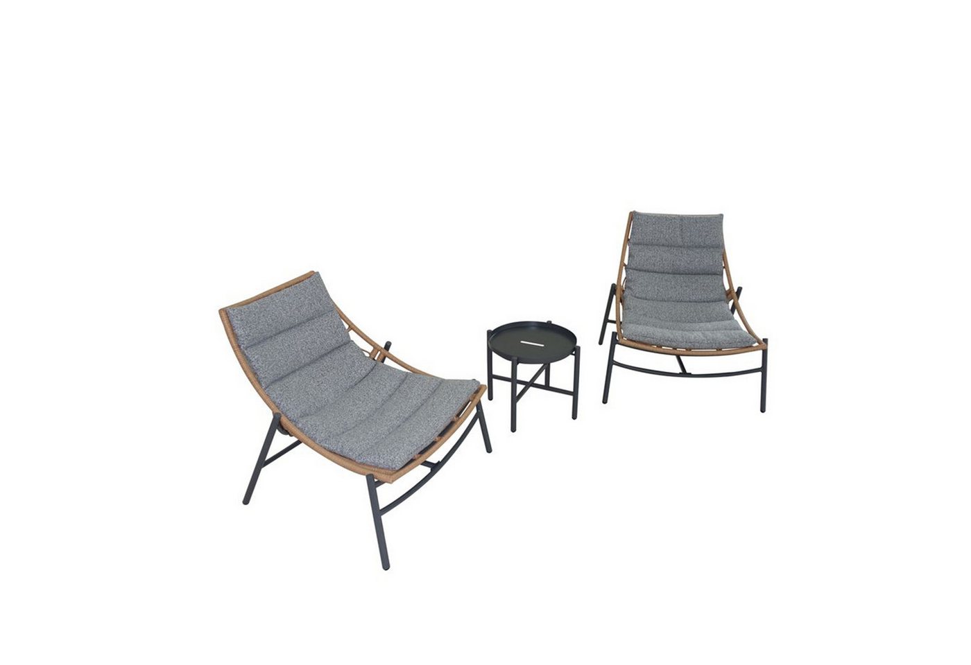 Happy Home Loungesofa 3-tlg. Rattan Gartenset mit Sitzkissen, Sofa & Tisch für Terrasse Happy Home Loungesofa 3-tlg. Rattan Gartenset mit Sitzkissen, Sofa & Tisch für Terrasse von Happy Home