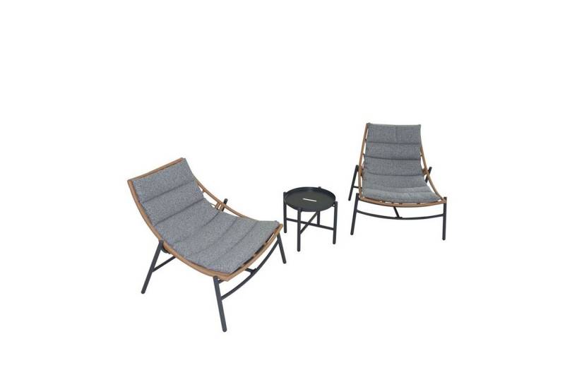 Happy Home Loungesofa 3-tlg. Rattan Gartenset mit Sitzkissen, Sofa & Tisch für Terrasse von Happy Home