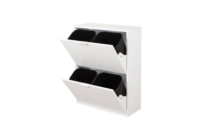 Happy Home Mülltrennsystem Platzsparender Mülleimerschrank mit 4 Einräumen für Mülltrennung von Happy Home