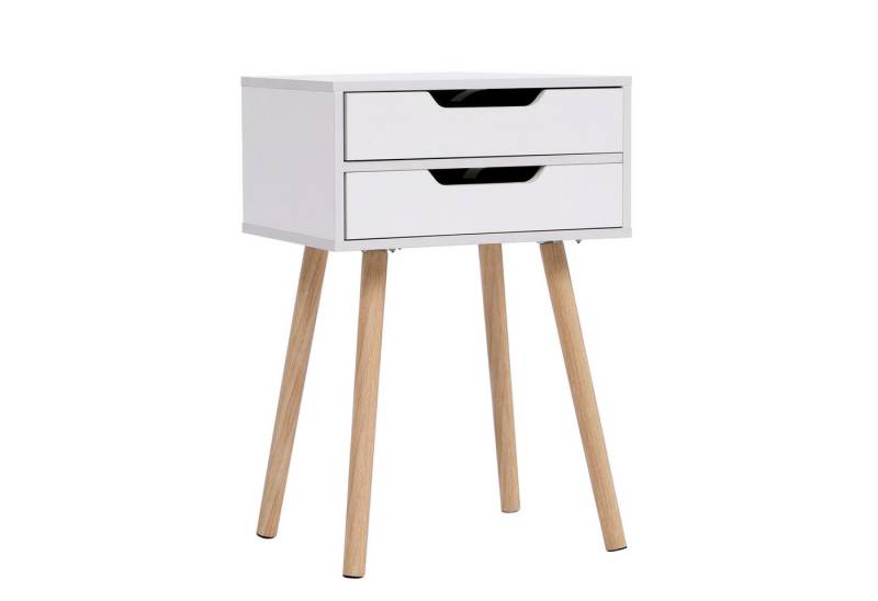 Happy Home Nachttisch Nachttisch mit 2 Schubladen - Stauraum & praktisches Design von Happy Home