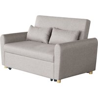 Happy Home Schlafsofa ca. 142,5 × 88 × 87 cm - hellgrau von Happy Home