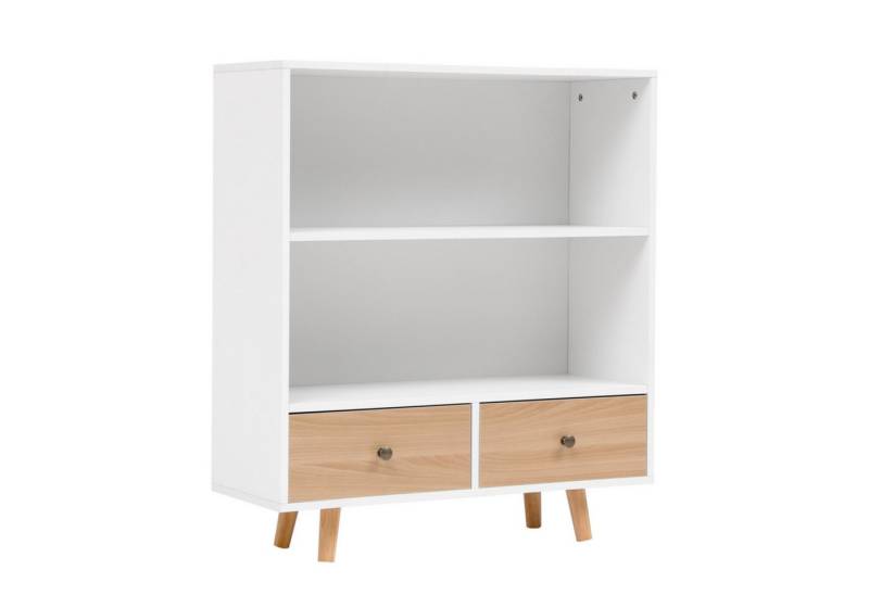 Happy Home Sideboard Sideboard Kommode offenes Regal mit 2 Schubladen weiß von Happy Home