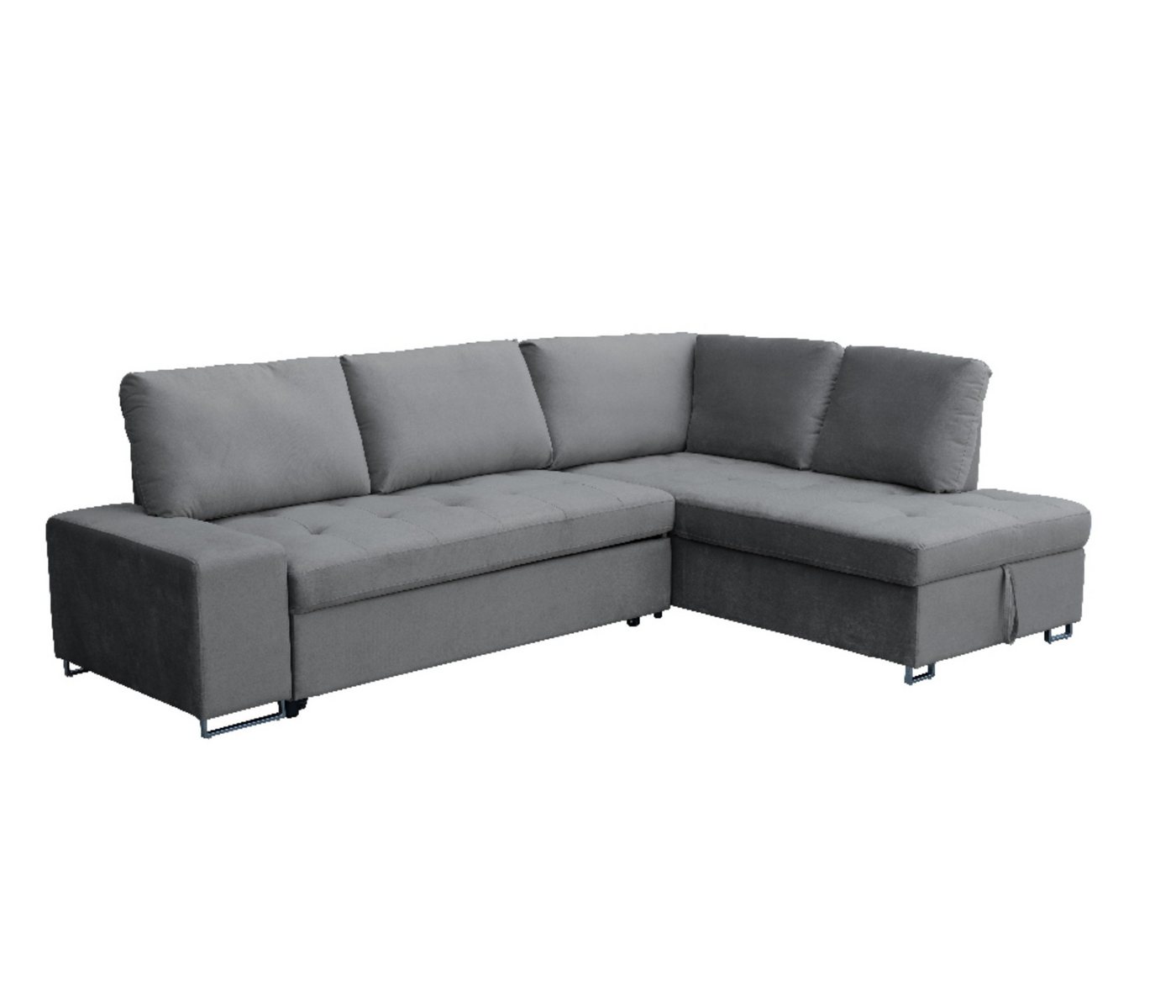 Happy Home Sofa Ecksofa mit Stauraum und Bettfunktion mit Samtbezug von Happy Home