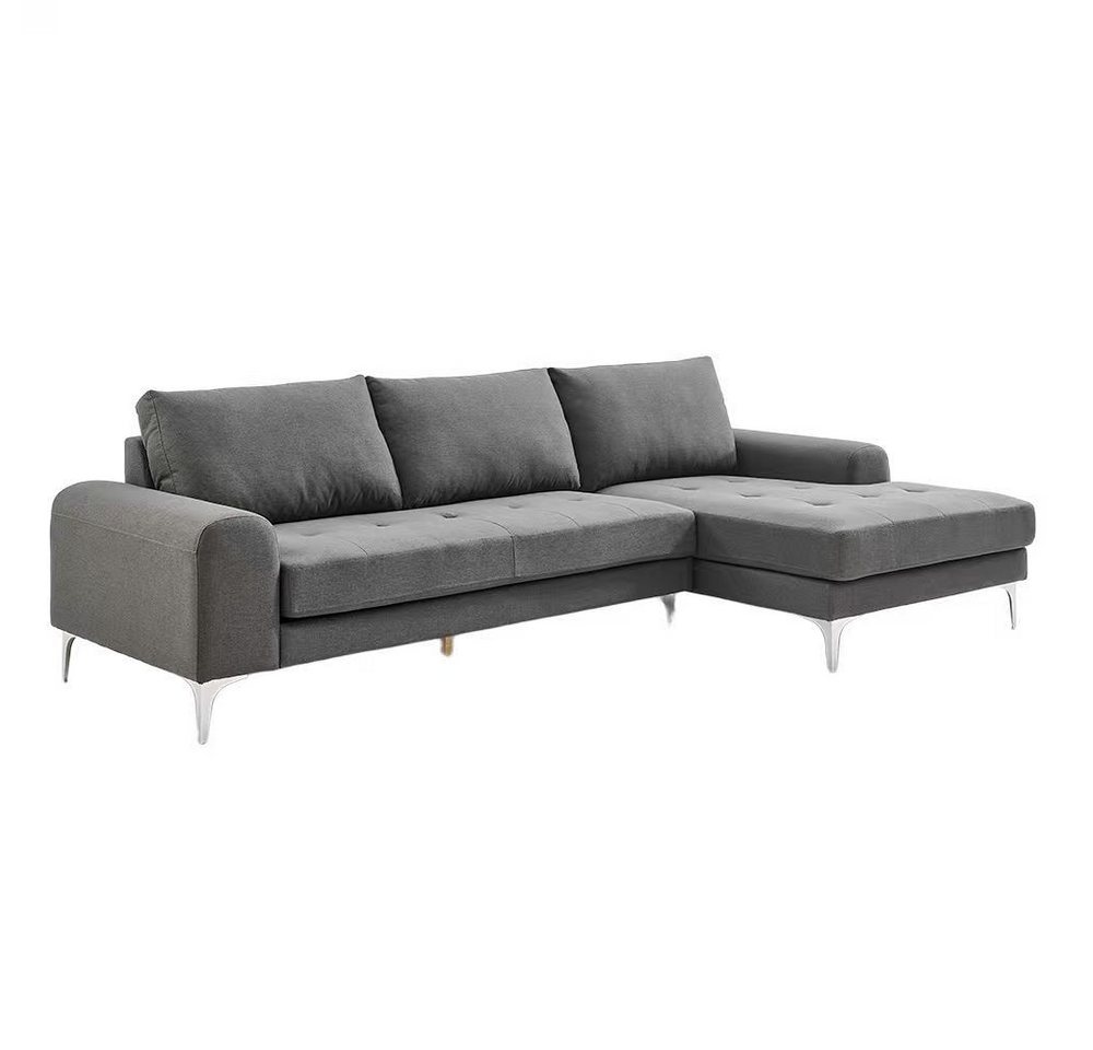 Happy Home Sofa Modernes Ecksofa mit gepolsterten Kissen - Gemütlich & stilvol grau Happy Home Sofa Modernes Ecksofa mit gepolsterten Kissen - Gemütlich & stilvol grau von Happy Home
