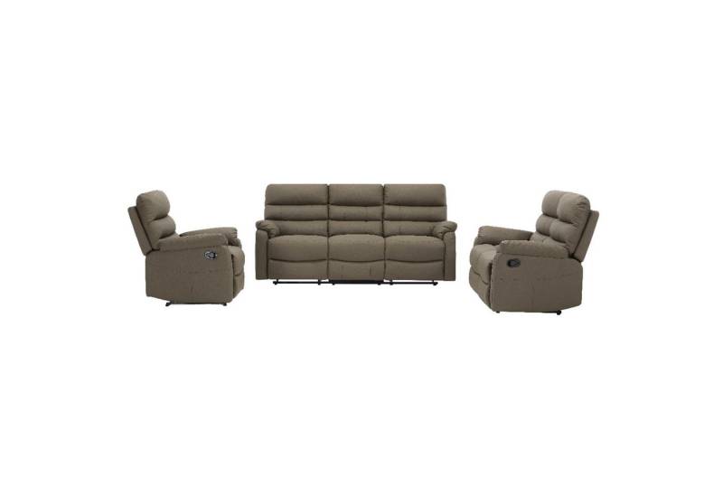 Happy Home Sofa 3-tlg. Relaxsofa-Set mit Relaxfunktion - Gemütliche Entspannungslösung von Happy Home