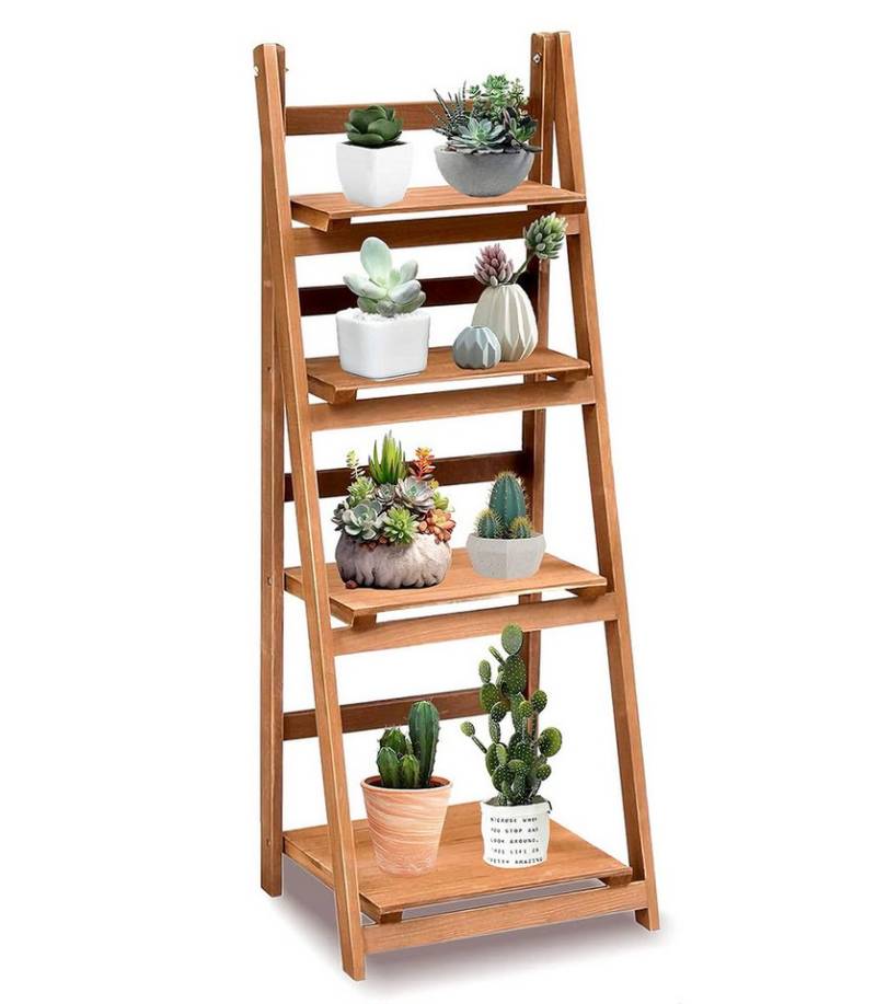 Happy Home Spalier Pflanzenregal Holz, 3-stufiges Blumenregal für Indoor und Outdoor von Happy Home