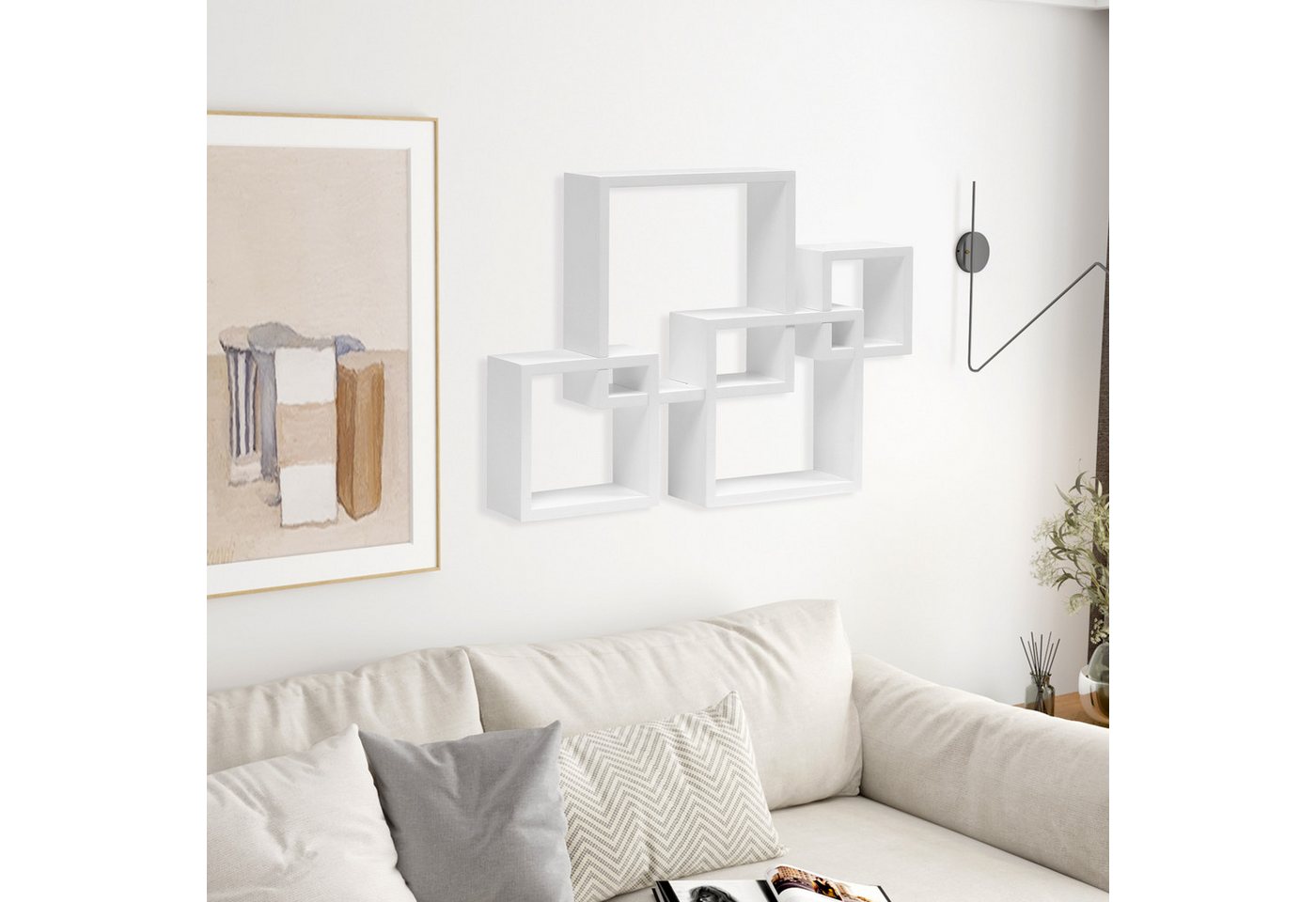 Happy Home Wandregaltisch Wandregal Wand Quadratisches 4er Set Wandregal weiß Happy Home Wandregaltisch Wandregal Wand Quadratisches 4er Set Wandregal weiß von Happy Home
