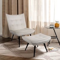 Loungesessel inkl. Hocker, ca. 82 x 69 x 96 cm - Beige Loungesessel inkl. Hocker, ca. 82 x 69 x 96 cm - Beige von Happy Home