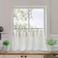 Scheibengardine Zilla hellbraun B/L: ca. 140x50 cm von Happy Home
