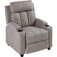 gepolsterter Relaxsessel Sofasessel mit 2 Getränkehalter - Hellgrau gepolsterter Relaxsessel Sofasessel mit 2 Getränkehalter - Hellgrau von Happy Home