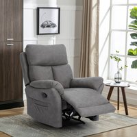 gepolsteter Relaxsessel mit verstellbare Rückenlehne, ca. 84 x 91,5 x 105 - Grau von Happy Home