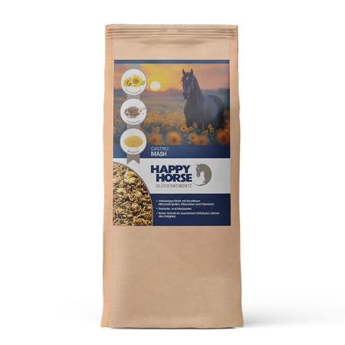 Happy Horse Gastro Mash | Getreidefreies Mash für Pferde mit empfindlichem Magen | 2 x 14 kg | Mit Kamille, Ingwer & Leinsamen | Magenschonend & Leicht verdaulich | Ohne Zusätze & Zucker Happy Horse Gastro Mash | Getreidefreies Mash für Pferde mit empfindlichem Magen | 2 x 14 kg | Mit Kamille, Ingwer & Leinsamen | Magenschonend & Leicht verdaulich | Ohne Zusätze & Zucker von Happy Horse