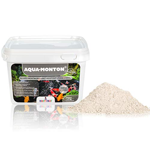 HAPPYKOI® Aqua-Monton® reines Montmorillonit-Bentonit Tonmineral HAPPYKOI® Aqua-Monton Aqua Mont 1,5 kg von Happy Koi